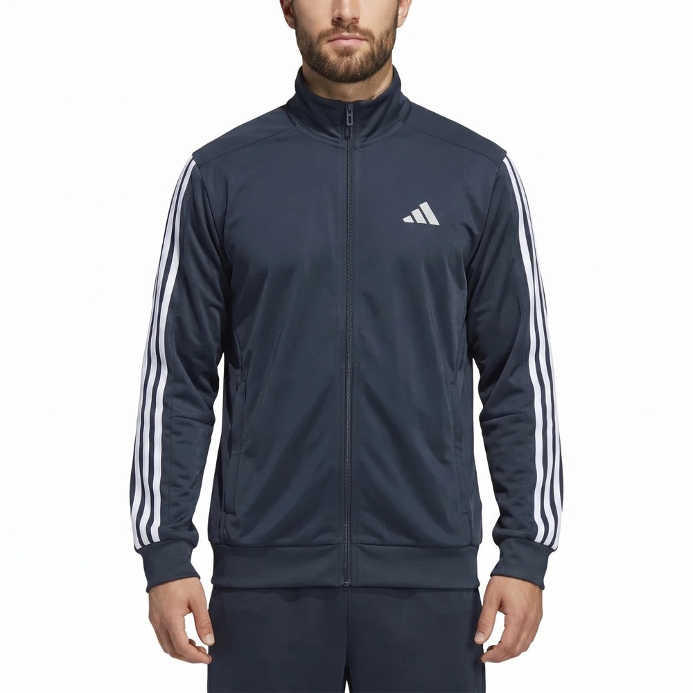 adidas Men's Tricot Track Jacket, Navy, Size: Large, New